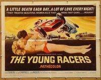 y526 YOUNG RACERS half-sheet movie poster '63 Roger Corman, car racing!