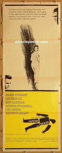 w061 ANATOMY OF A MURDER style A insert movie poster '59 James Stewart