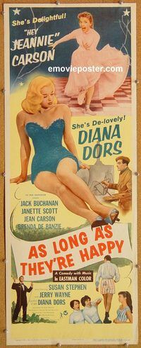 w072 AS LONG AS THEY'RE HAPPY insert movie poster '57 Diana Dors
