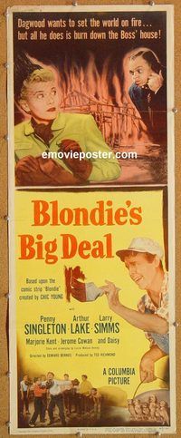 w105 BLONDIE'S BIG DEAL insert movie poster '49 Singleton, Lake