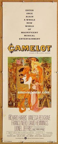 w124 CAMELOT insert movie poster R73 Richard Harris, Vanessa Redgrave