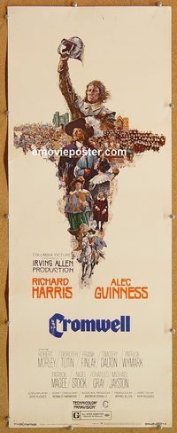 w143 CROMWELL insert movie poster '70 Richard Harris, Alec Guinness