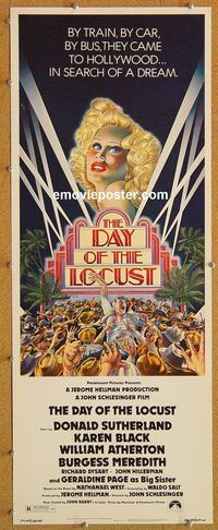 w154 DAY OF THE LOCUST insert movie poster '75 Donald Sutherland