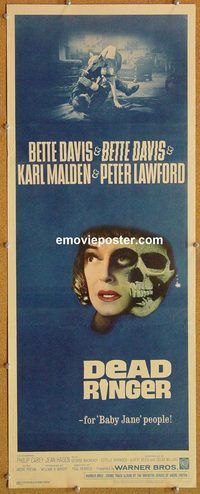 w158 DEAD RINGER insert movie poster '64 Bette Davis, Karl Malden