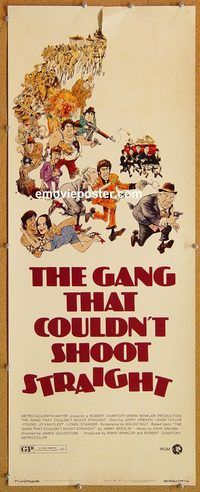w221 GANG THAT COULDN'T SHOOT STRAIGHT insert movie poster '71 Orbach