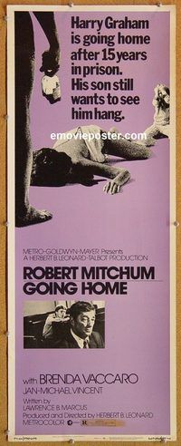 w228 GOING HOME insert movie poster '71 Robert Mitchum, Vaccaro