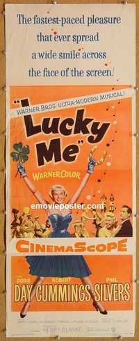 w325 LUCKY ME insert movie poster '54 Doris Day, Phil Silvers