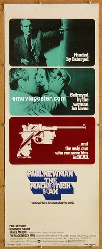 w328 MACKINTOSH MAN insert movie poster '73 Paul Newman, Huston