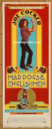 w329 MAD DOGS & ENGLISHMEN insert movie poster '71 Joe Cocker