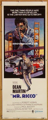 w364 MR RICCO insert movie poster '74 Dean Martin, Cindy Williams