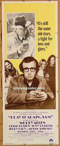 w407 PLAY IT AGAIN SAM insert movie poster '72 Woody Allen, Keaton