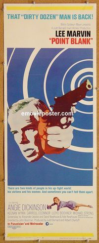 w411 POINT BLANK insert movie poster '67 Lee Marvin, Angie Dickinson