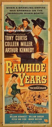 w430 RAWHIDE YEARS insert movie poster '55 Curtis, Colleen Miller