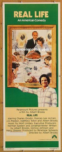 w431 REAL LIFE insert movie poster '79 Albert Brooks, Charles Grodin