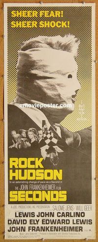 w456 SECONDS insert movie poster '66 Rock Hudson, Frankenheimer