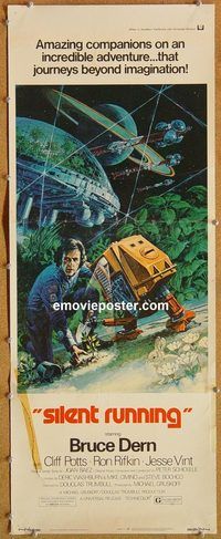 w468 SILENT RUNNING insert movie poster '72 Bruce Dern, sci-fi!