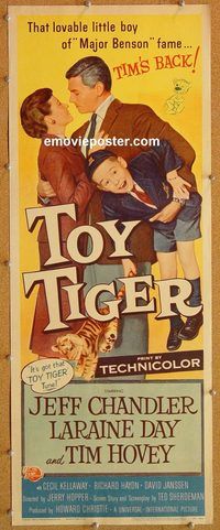 w539 TOY TIGER insert movie poster '56 Jeff Chandler, Laraine Day