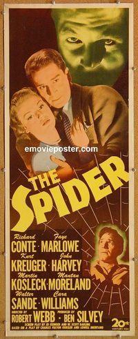 w488 SPIDER insert movie poster '45 Richard Conte, horror thriller!
