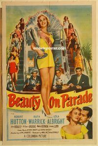 a621 BEAUTY ON PARADE one-sheet movie poster '50 Ruth Warrick, Miss USA!