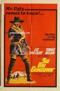 a624 BIG GUNDOWN one-sheet movie poster '66 Lee Van Cleef as Mr. Ugly!