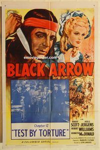 a629 BLACK ARROW Chap 12 one-sheet movie poster R55 serial, Scott