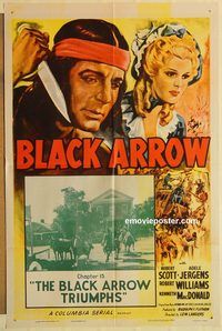 a630 BLACK ARROW Chap 15 one-sheet movie poster R55 serial, Scott