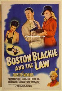 a649 BOSTON BLACKIE & THE LAW one-sheet movie poster '46 Chester Morris