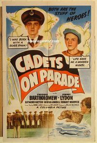 a655 CADETS ON PARADE one-sheet movie poster '42 Bartholomew, Lydon