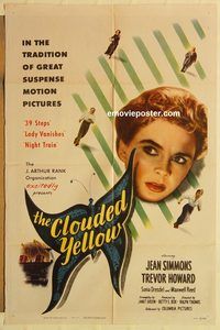 a662 CLOUDED YELLOW one-sheet movie poster '51 Trevor Howard, Simmons