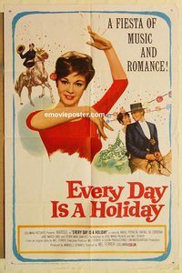 a693 EVERY DAY IS A HOLIDAY one-sheet movie poster '65 Mel Ferrer, Marisol