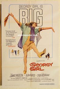 a708 GEORGY GIRL one-sheet movie poster '66 Lynn Redgrave, James Mason
