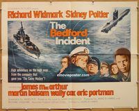a130 BEDFORD INCIDENT half-sheet movie poster '65 Widmark, Sidney Poitier