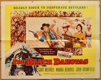 a132 BLACK DAKOTAS half-sheet movie poster '54 Gary Merrill, Sioux Indians!