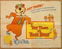 a151 HEY THERE IT'S YOGI BEAR half-sheet movie poster '64 Booboo!