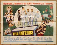 a153 INTERNS half-sheet movie poster '62 Michael Callan, Cliff Robertson