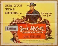 a155 JACK McCALL DESPERADO half-sheet movie poster '53 Montgomery