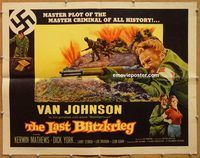 a159 LAST BLITZKRIEG half-sheet movie poster '59 Van Johnson, Matthews