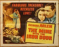 a168 MINE WITH THE IRON DOOR half-sheet movie poster R52 Richard Arlen