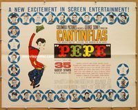 a175 PEPE half-sheet movie poster '61 Cantinflas, all-star cast comedy!