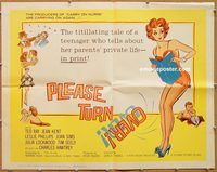 a177 PLEASE TURN OVER half-sheet movie poster '60 British comedy!