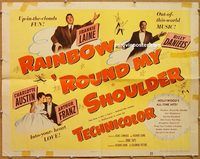 a179 RAINBOW 'ROUND MY SHOULDER half-sheet movie poster '52 Laine, Daniels