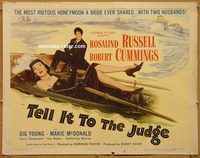a019 TELL IT TO THE JUDGE style B half-sheet movie poster '49 Ros Russell