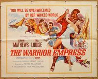a186 WARRIOR EMPRESS half-sheet movie poster '60 Tina Louise, Mathews
