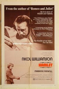 a723 HAMLET one-sheet movie poster '70 Nicol Williamson, Shakespeare
