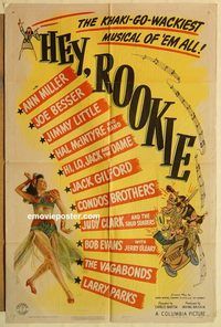 a734 HEY ROOKIE one-sheet movie poster '43 Ann Miller, Joe Besser