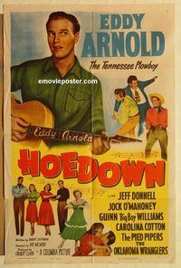 a738 HOEDOWN one-sheet movie poster '50 Tennessee Plowboy Eddy Arnold!