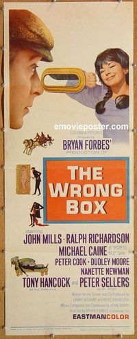 a122 WRONG BOX insert movie poster '66 Michael Caine, John Mills