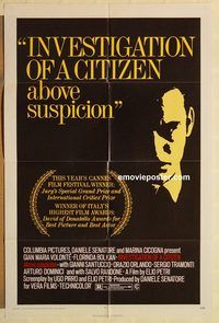 a749 INVESTIGATION OF A CITIZEN one-sheet movie poster '71 film noir!