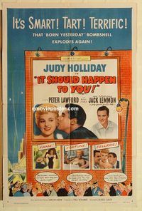 a752 IT SHOULD HAPPEN TO YOU one-sheet movie poster '54 Judy Holliday