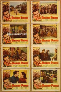 a938 BAMBOO PRISON 8 movie lobby cards '54 Brian Keith, World War II
